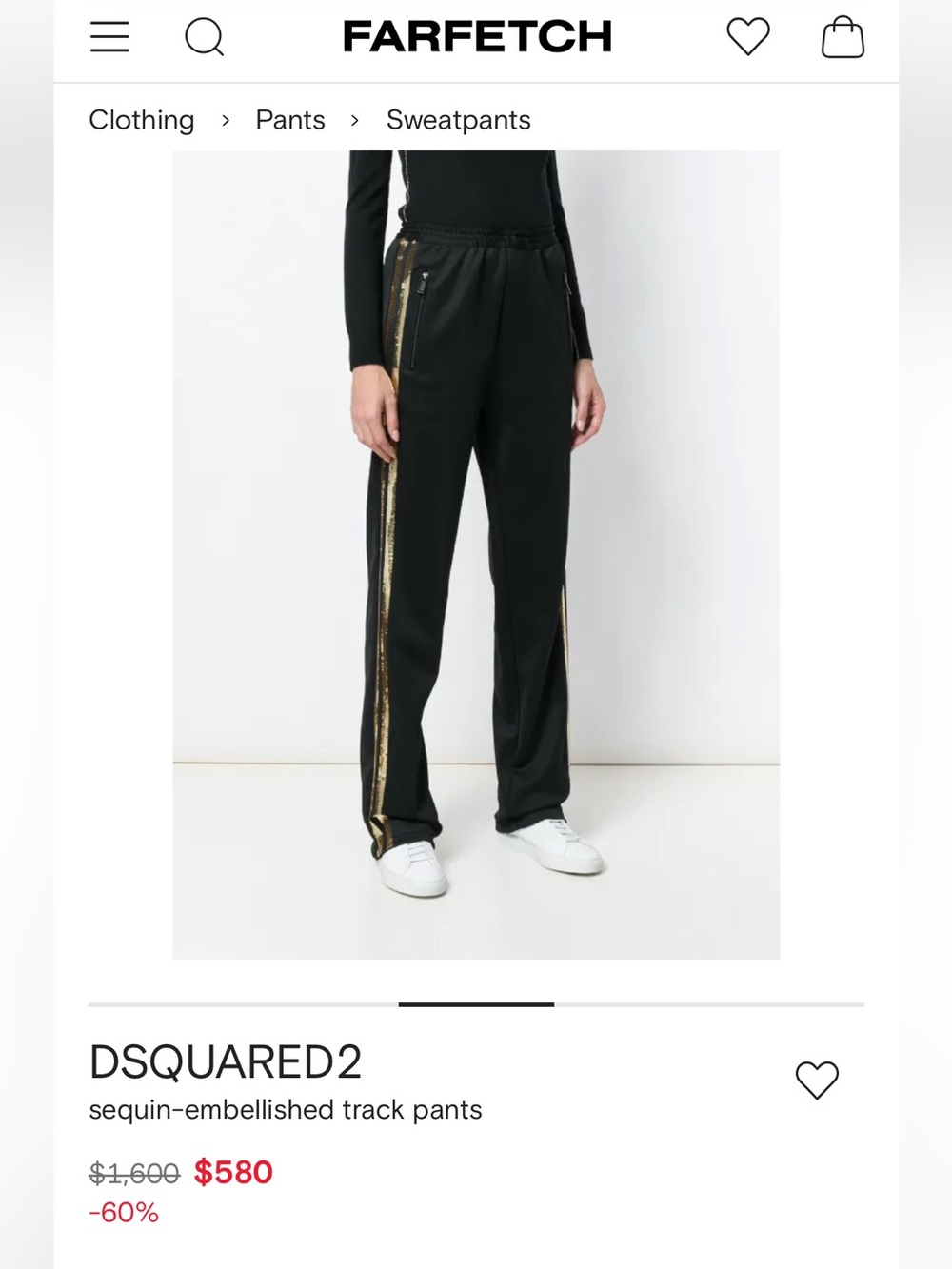 DSQUARED2 Black Track Pants with White Logo Tag